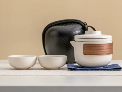 Zestaw do picia herbaty, ceramika, 3 elementa