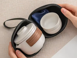 Zestaw do picia herbaty, ceramika, 3 elementa