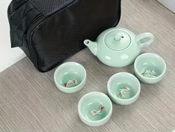 Zestaw do picia herbaty, ceramika, 5 elementów
