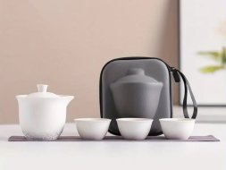 Zestaw do picia herbaty, ceramika, 4 elementy