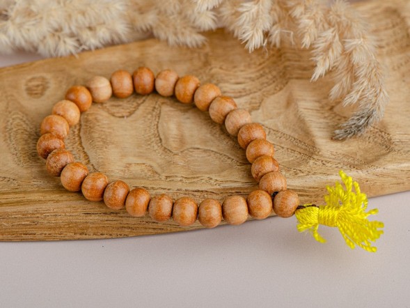 Różaniec #151, drewno sandałowe, 27 koralików