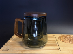 Zaparzacz do herbaty, szkło, drewno, 525 ml