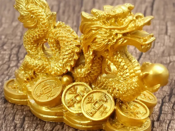 Smok, figurka herbaciana, żywica