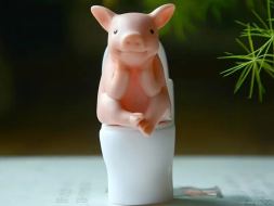 Świnka, figurka herbaciana, plastik