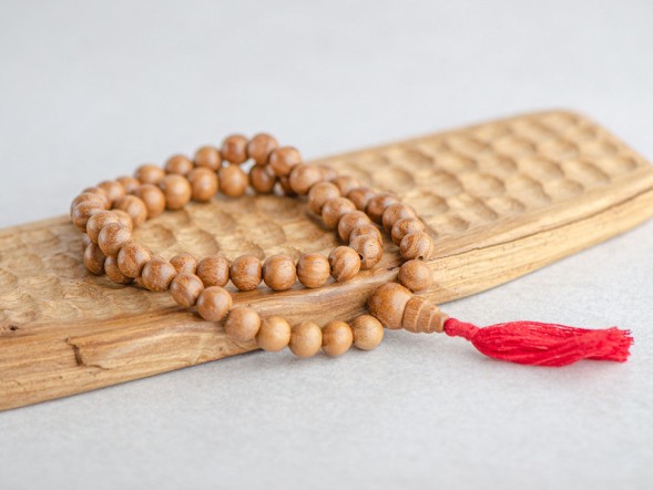Rosary #95, mulberry wood, 54 beads