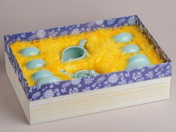 Zestaw do picia herbaty #209, ceramika, 9 elementów