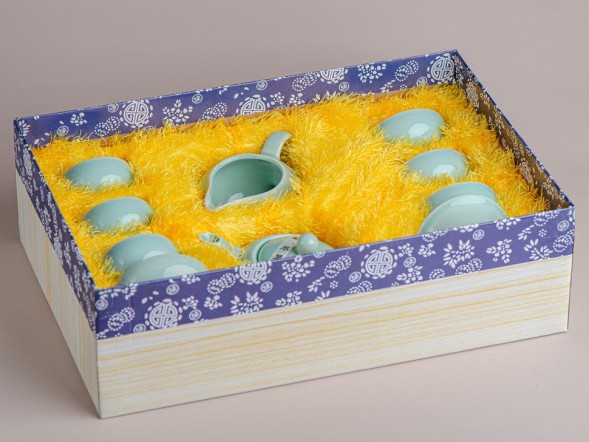 Zestaw do picia herbaty #209, ceramika, 9 elementów