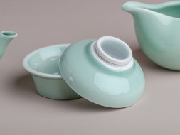 Zestaw do picia herbaty #209, ceramika, 9 elementów