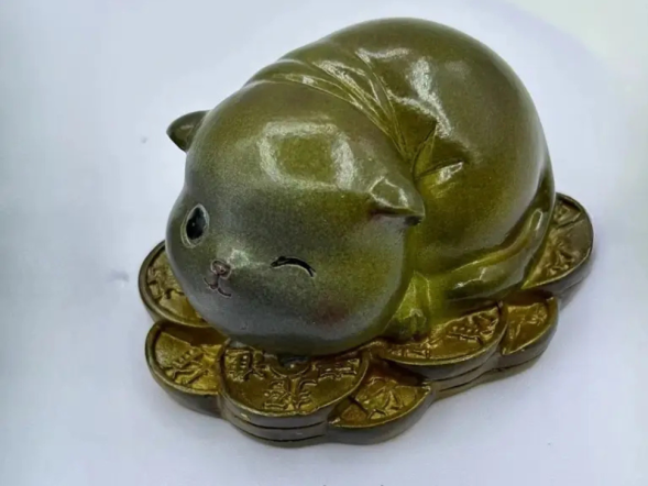 Kot, figurka termiczna, żywica