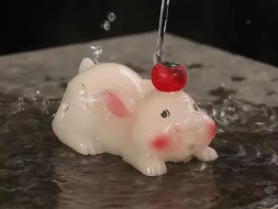 Królik, figurka termiczna, żywica