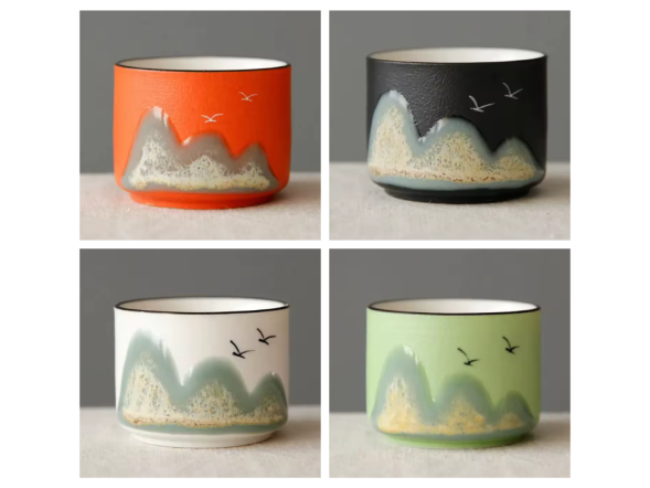 Tea bowl set, ceramic, 4 pcs.