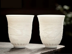 Czarka Smok i feniks, porcelana, 150 ml