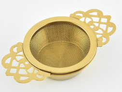 Sitko do herbaty z podwójnymi uchwytami, stal nierdzewna