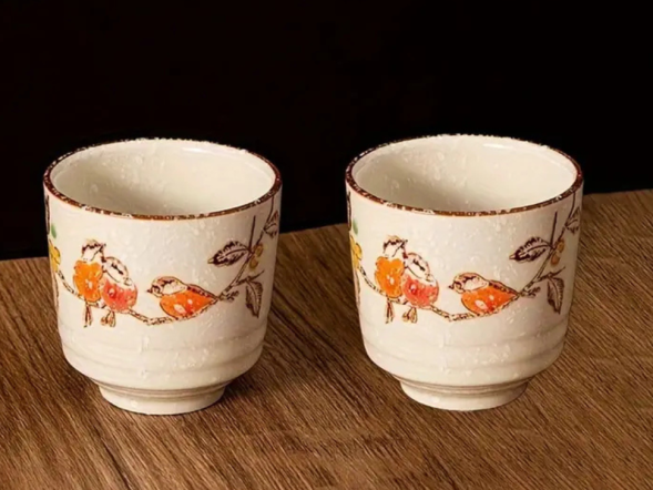 Czarka Kwiaty i ptaki, ceramika, 150 ml