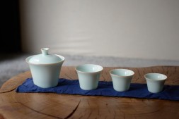 Zestaw do picia herbaty #258, ceramika, 4 elementa