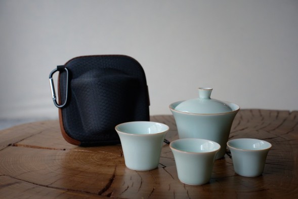 Zestaw do picia herbaty #258, ceramika, 4 elementa