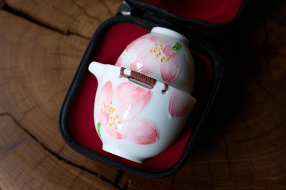 Zestaw do picia herbaty #255, ceramika, 4 elementa