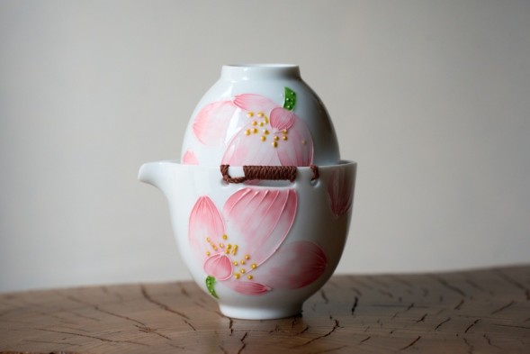 Zestaw do picia herbaty #255, ceramika, 4 elementa