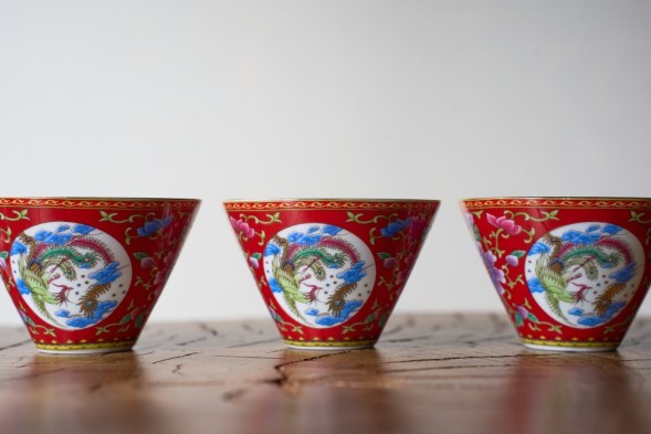 Zestaw do picia herbaty #257, ceramika, 5 elementów