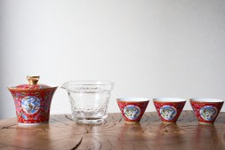 Zestaw do picia herbaty #257, ceramika, 5 elementów