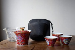 Zestaw do picia herbaty #257, ceramika, 5 elementów