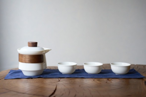 Zestaw do picia herbaty #259, ceramika, 4 elementa