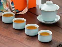 Zestaw do picia herbaty, ceramika Zhu Yao, 5 elementów