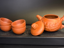 Zestaw do picia herbaty, glina, 5 elementów